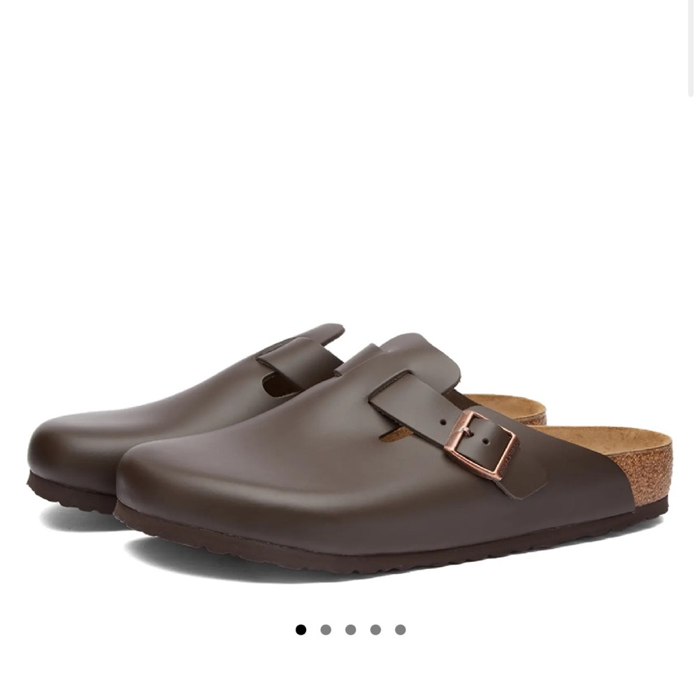 Birkenstock - Boston Dark Brown Smooth Leather